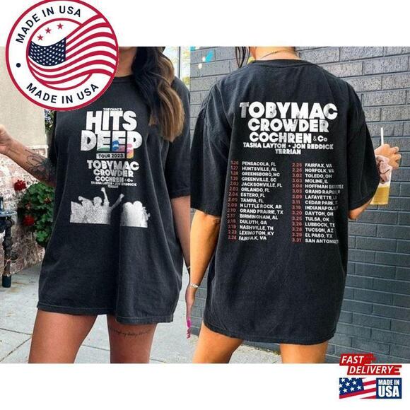 Tops - Tobymac Hits Deep Tour Shirt Music T-Shirt Classic Unisex 2 Sided